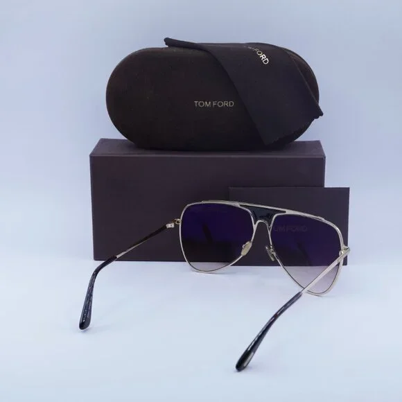 NEW TOM FORD ETHAN TF935 28F UNISEX AVIATOR SUNGLASSES TOM FORD FT0935/S BROWN TOM FORD FT0935/28F ETHAN - Sunglasses main image 3